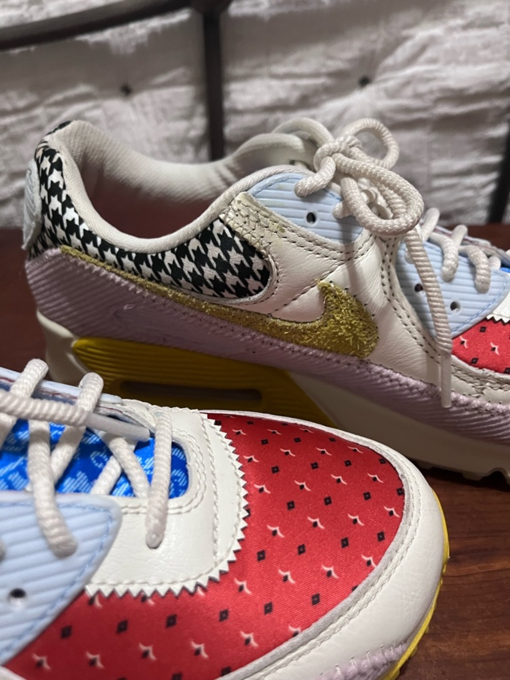 Nike Air Max 90 Patchwork Scrap SE Multi-Color Women’s Size 10 - Picture 12 of 14